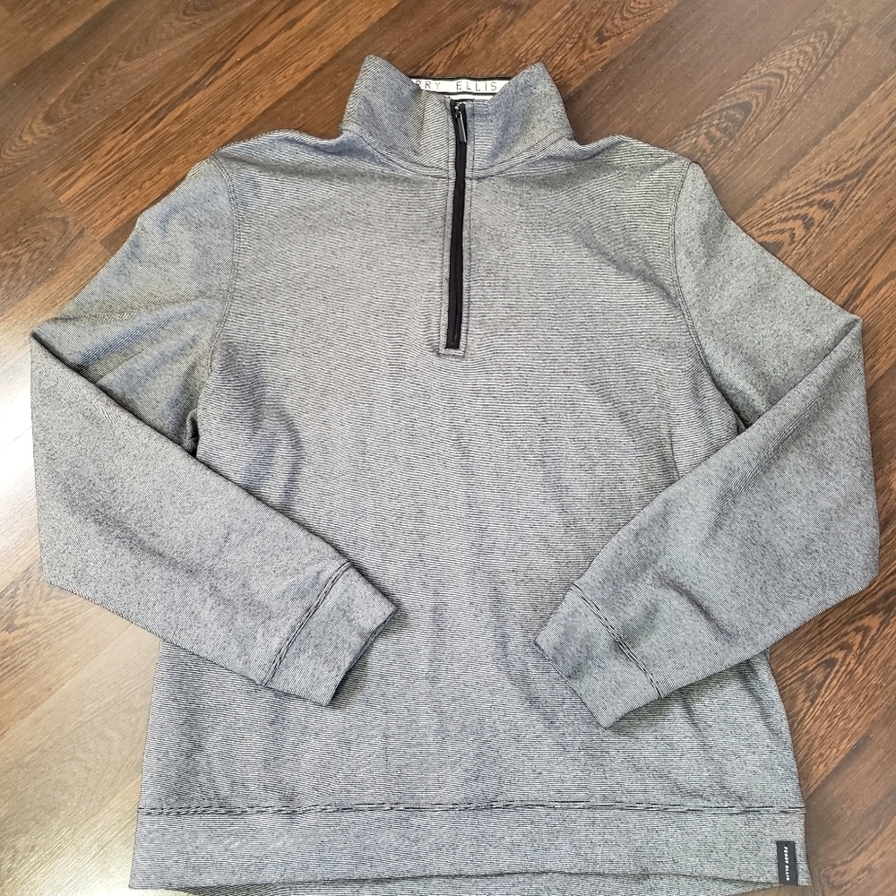 Perry Ellis Long Sleeve Mock Neck Shirt Pullover 1/4 Zip | Size Large - Picture 1 of 10